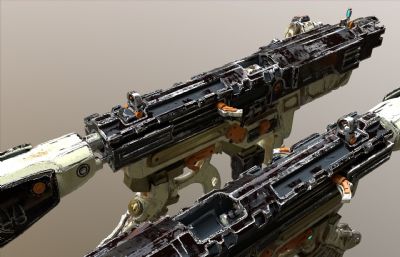 概念枪械,科幻步枪3dmax模型
