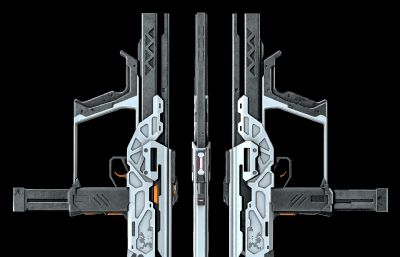 高斯冲锋枪,SMG步枪,冲锋枪3dmax模型