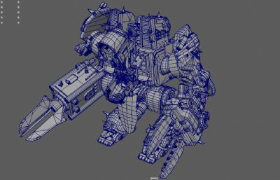 载人操控机甲,重型机器人,科幻机械装甲3dmaya模型