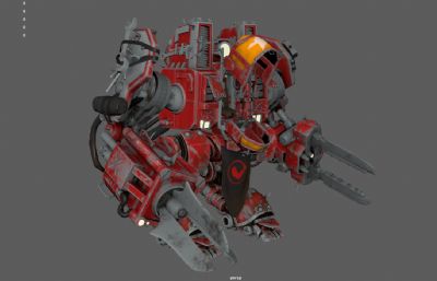 载人操控机甲,重型机器人,科幻机械装甲3dmaya模型