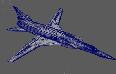 图22M3轰炸机,逆火轰炸机,超音速远程战略轰炸机3dmaya模型