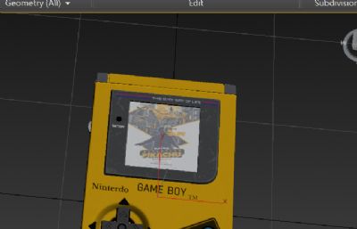 魔改gba掌上游戏机3D模型,多种格式源文件