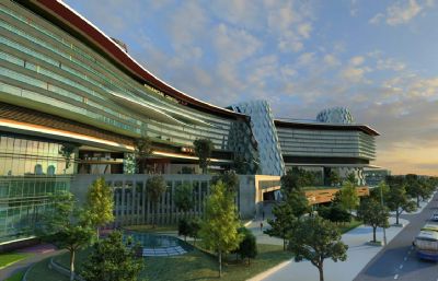 龙谷新天地,贵安数据中心大厦3D模型