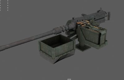 m2勃朗宁机枪,车载重机枪,重型机关枪3dmaya模型