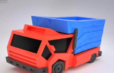 儿童玩具卡车,翻斗车OBJ模型