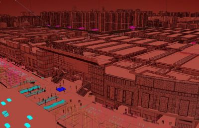 冀中澳林国际博览城鸟瞰3D模型