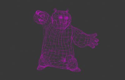 功夫熊猫打拳,功夫熊猫打太极3D模型