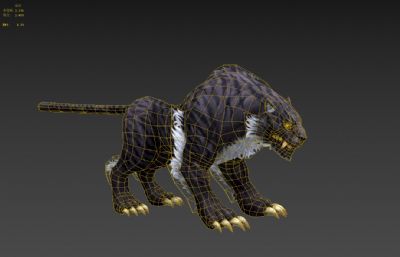 黑豹游戏怪物3D模型