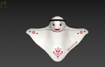 卡塔尔世界杯吉祥物max,fbx模型