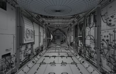 高细节梦天号实验舱内部结构3D模型(中国天宫空间站)
