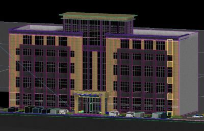 公司大楼,门厅3D模型