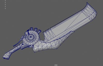 科幻刀,引擎刀,蒸汽朋克魔刀武器3dmaya模型
