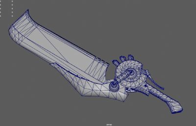 科幻刀,引擎刀,蒸汽朋克魔刀武器3dmaya模型