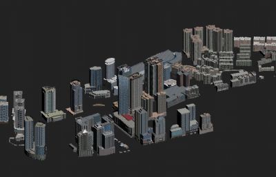 重庆观音桥步行街,重庆新世界百货,融恒盈嘉中心虚拟现实城市3dmax模型