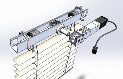 百叶帘+外部马达solidworks模型