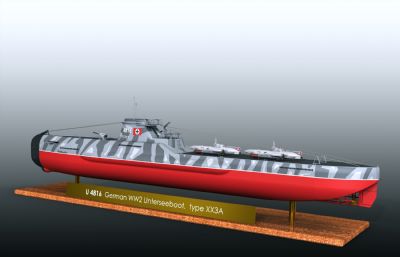 德国潜艇step模型