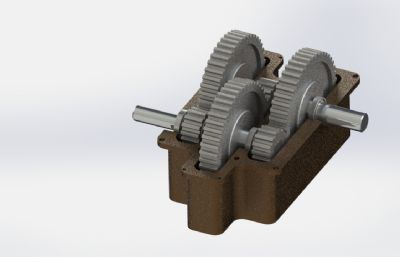 齿轮减速机,减速器solidworks模型