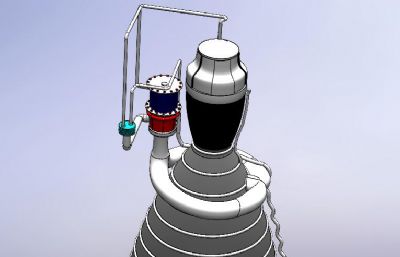火箭推进发动机solidworks模型