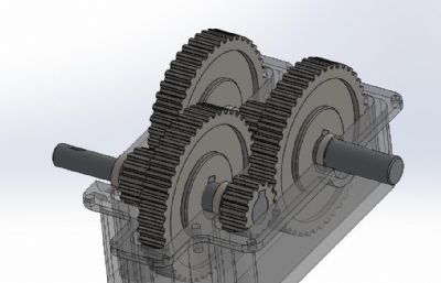 齿轮减速机,减速器solidworks模型