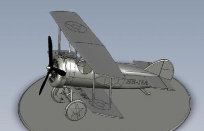 WW1战斗机step模型