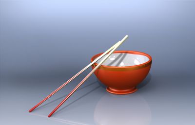 碗筷组合step模型