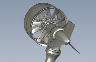 多叶片风力发电机solidworks模型