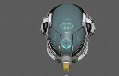 科幻头盔,高科技装甲头盔,战士头盔