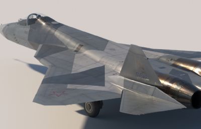 苏霍伊Su57战斗机3dmax模型