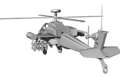 阿帕奇直升机stl模型
