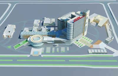 重庆江津人民医院3Dmax模型