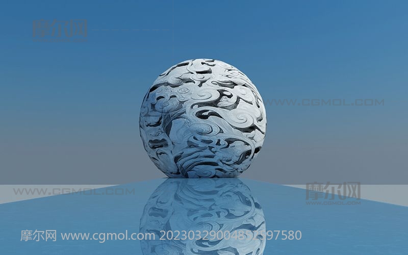 龙头祥云雕塑球,城市广场雕塑