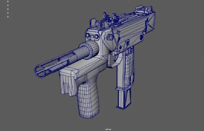 微型冲锋枪 军事武器 游戏武器