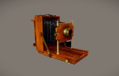 古董照相机 摄像机 带镜头伸缩动画