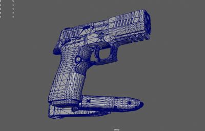 格洛克18手枪,游戏道具3dmaya模型