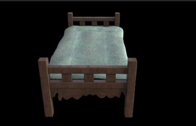 pbr次世代简易小木床,中国古代家具