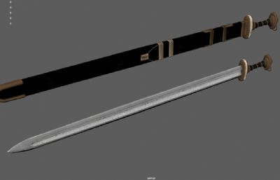 维京剑 玄幻宝剑 古代剑中世纪长剑 剑鞘
