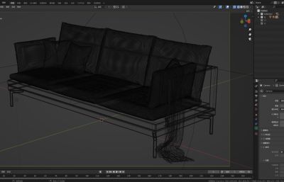 Blender沙发3D模型