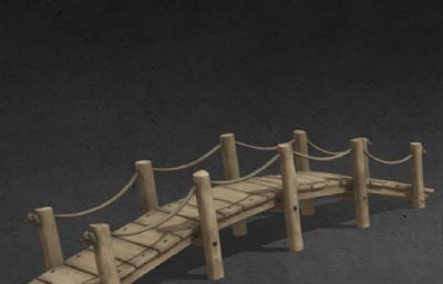 中世纪木桥 绳索木桥 拱桥