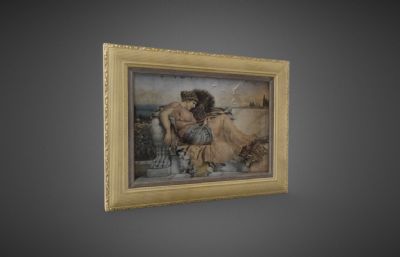 西洋画 欧式古典画框 维多利亚镶框油画