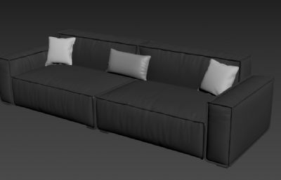 沙发,多人沙发3dmax模型