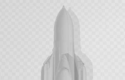 暴风雪航天飞机与能源号火箭stl模型