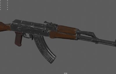 AK47自动步枪 冲锋枪 突击步枪游戏武器