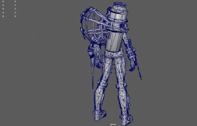 科幻战士装备着装 防护服战甲 生化机器人
