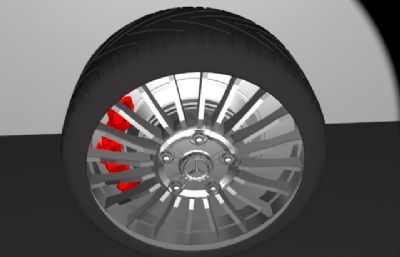 汽车轮胎,轮毂3dmax模型