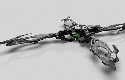 科幻无人机zbrush模型
