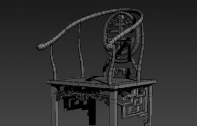 中式复古椅子,太师椅