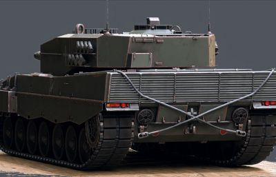 豹2A4坦克3dmax模型