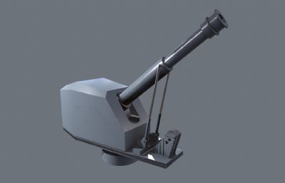 电磁炮,055战舰舰载火炮fbx模型