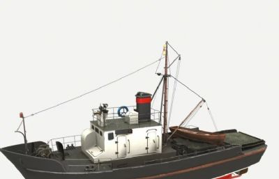 渔船船只3dmax模型