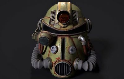 科幻头盔,辐射动力装甲头盔